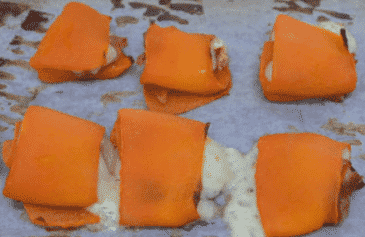 Sütőtök tekercs sonkával recept 8 A kisült a tekercs.