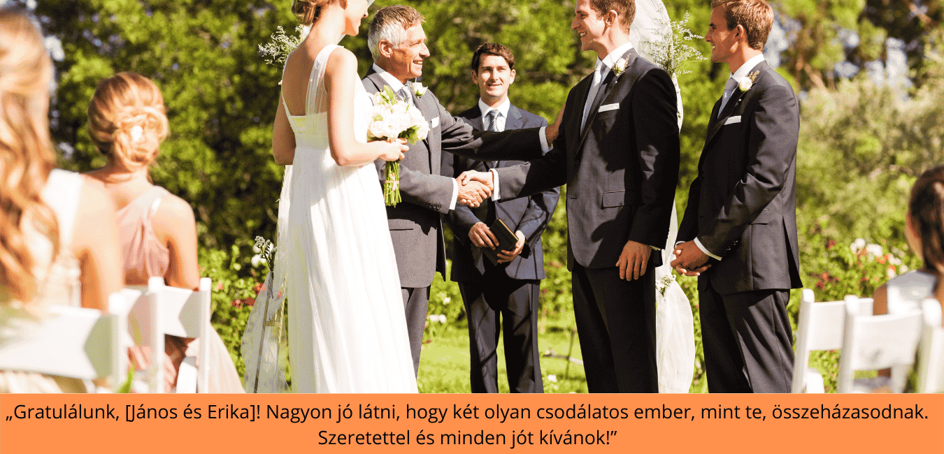 Esküvői gratuláció képeslapra