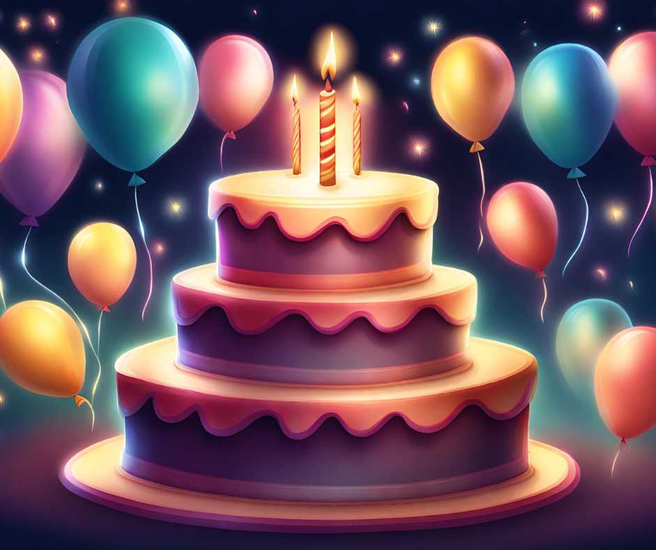 Csodálatos születésnapi idézetek. A képen egy asztal látható, amelyen egy rózsaszín torta áll. A torta mellett ajándékok és lufikat láthatunk. A kép egy születésnapi ünnepséget örökít meg.