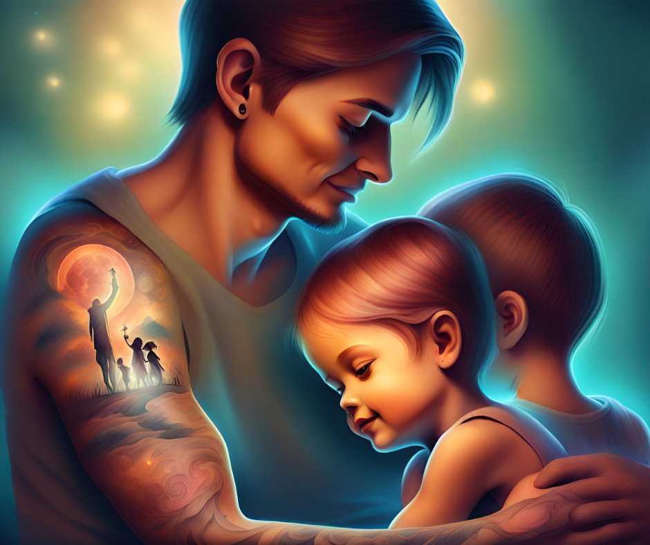 Gyerek család tetoválás